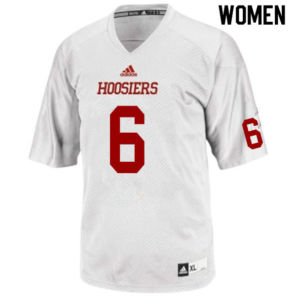 Women #6 Sampson James Indiana Hoosiers College Football Jerseys Sale-White
